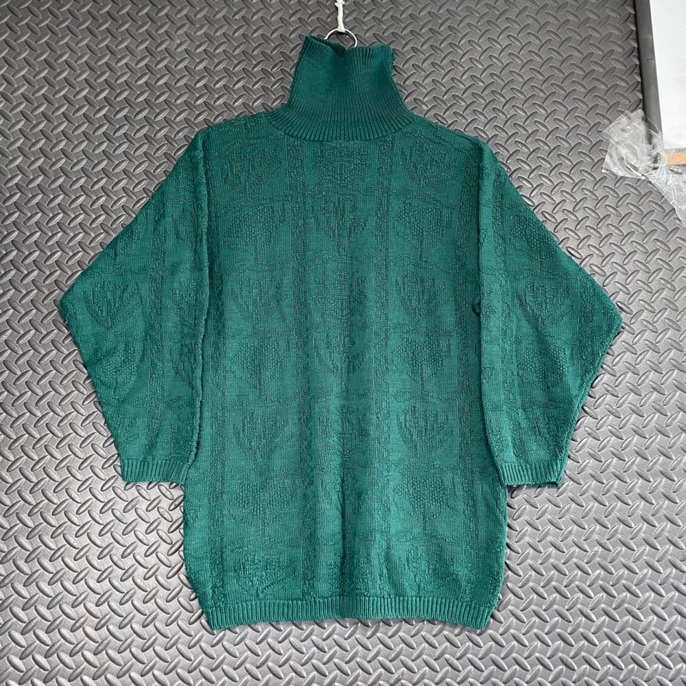 Vintage Mathias Green‎ Turtle Neck Pullover Sweater Women's Small Made In USA